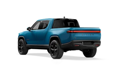 2025 R1T Rivian Blue rear view