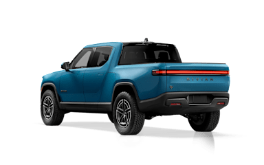 2025 R1T Rivian Blue rear view