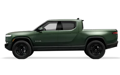 2023 R1T Forest Green side view
