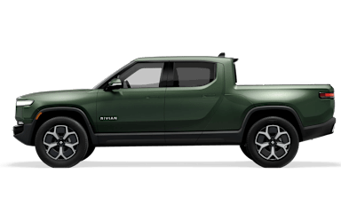 2023 R1T Forest Green side view