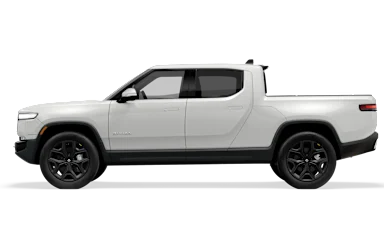 2023 R1T Glacier White side view