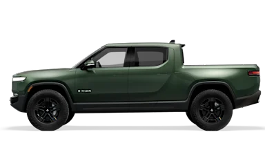 2023 R1T Forest Green side view