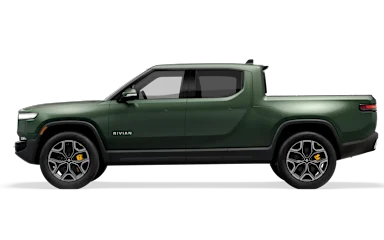 2023 R1T Forest Green side view