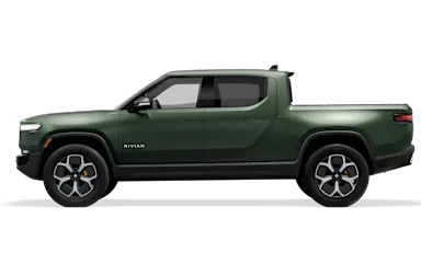 2023 R1T Forest Green side view