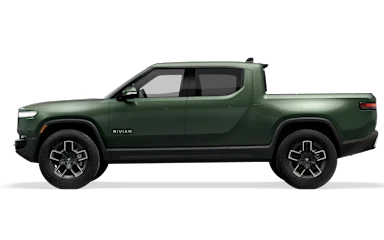 2025 R1T Forest Green side view