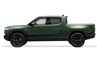 2025 R1T Forest Green side view