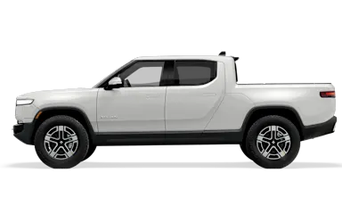 2023 R1T Glacier White side view