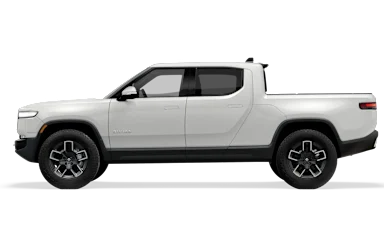 2024 R1T Glacier White side view