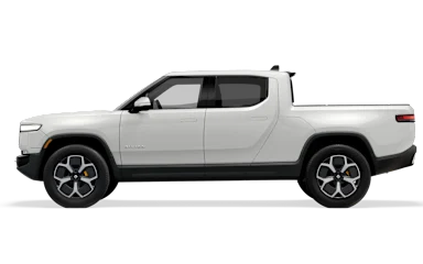 2023 R1T Glacier White side view