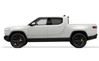 2022 R1T Glacier White side view