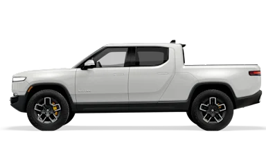 2022 R1T Glacier White side view