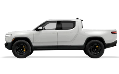 2022 R1T Glacier White side view