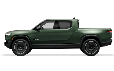 2025 R1T Forest Green side view