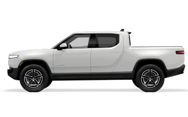 2025 R1T Glacier White side view