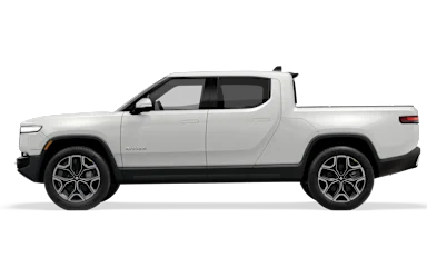 2025 R1T Glacier White side view