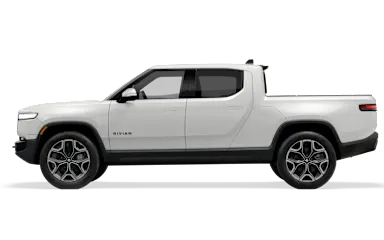 2026 R1T Glacier White side view
