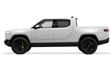 2026 R1T Glacier White side view