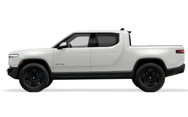 2026 R1T Glacier White side view