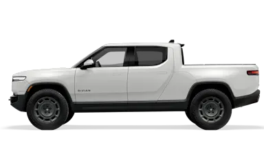 2026 R1T Glacier White side view