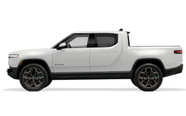 2026 R1T Glacier White side view