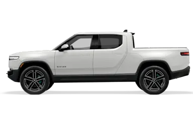 2026 R1T Glacier White side view