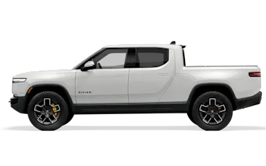 2027 R1T Glacier White side view