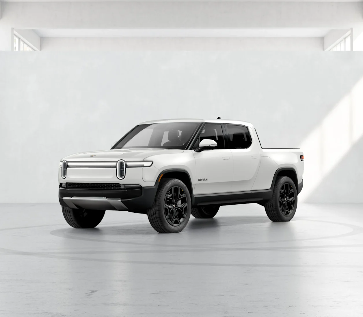 Glacier White paint 2025 Rivian R1T Pickup Truck All-Wheel Drive Automatic