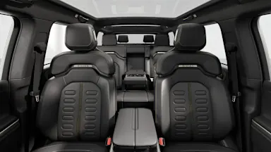 2025 R1S Black Mountain back seats view