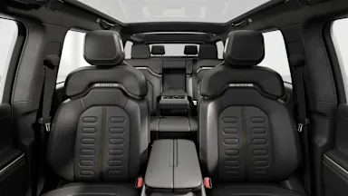 2024 R1S Black Mountain back seats view