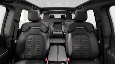 2024 R1S Black Mountain back seats view