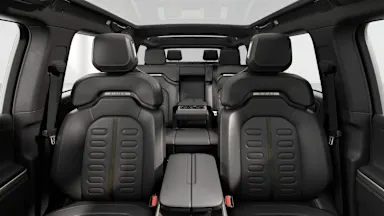 2026 R1S Black Mountain back seats view