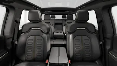 2025 R1S Black Mountain back seats view