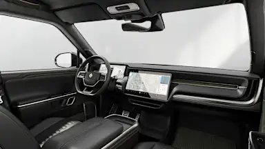 2024 R1S Black Mountain driver seat view