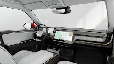 2025 R1S Ocean Coast + Driftwood driver seat view