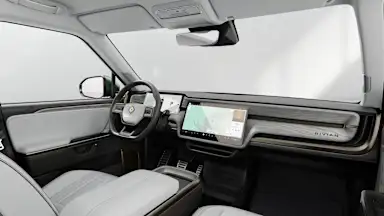 2026 R1S Ocean Coast + Driftwood driver seat view