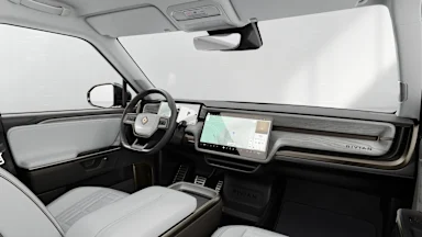 2025 R1S Ocean Coast + Driftwood driver seat view
