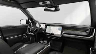 2022 R1S Black Mountain driver seat view