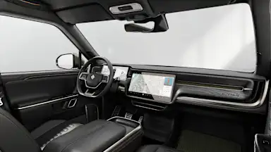 2022 R1S Black Mountain driver seat view