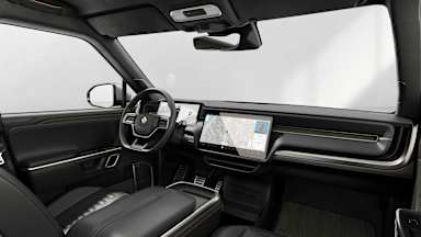 2024 R1S Black Mountain driver seat view