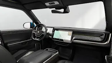 2027 R1S Black Mountain driver seat view