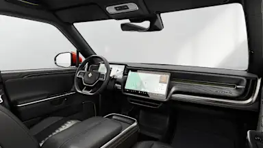 2025 R1S Black Mountain driver seat view
