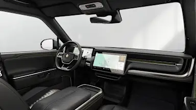 2025 R1S Black Mountain driver seat view