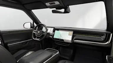 2025 R1S Black Mountain driver seat view
