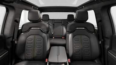 2023 R1T Black Mountain back seats view