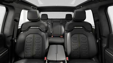 2024 R1T Black Mountain back seats view