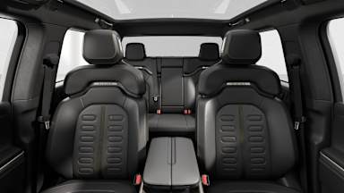 2025 R1T Black Mountain back seats view