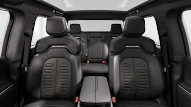 2025 R1T Black Mountain back seats view