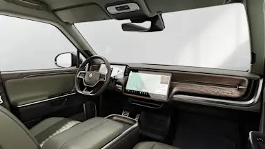 2026 R1T <span class="translation_missing" title="translation missing: en.rivian.interior.INT-GRP2">Int Grp2</span> driver seat view