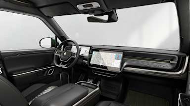 2023 R1T Black Mountain driver seat view
