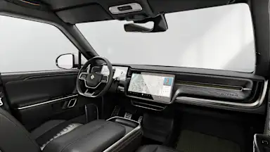 2022 R1T Black Mountain driver seat view